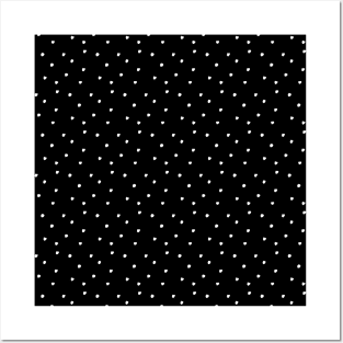 Polk Dots Pattern Black Posters and Art